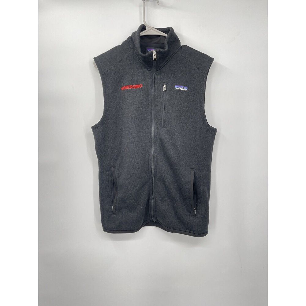 Patagonia M Better Sweater Fleece Vest Womens‎ Black Heather Full Zip Omersino
